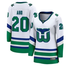 Naisten Carolina Hurricanes Sebastian Aho 20 Pelipaita Whalers Throwback Valkoinen Premier Breakaway Vaihtoehtoinen