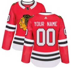 Naisten Chicago Blackhawks Custom Pelipaita Punainen Authentic