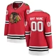 Naisten Chicago Blackhawks Custom Pelipaita Punainen Breakaway Koti