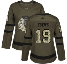 Naisten Chicago Blackhawks Jonathan Toews 19 Pelipaita Camo Green Authentic