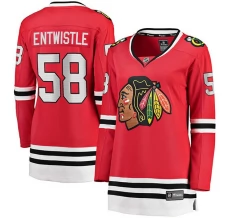 Naisten Chicago Blackhawks MacKenzie Entwistle 58 Pelipaita Punainen Breakaway Koti