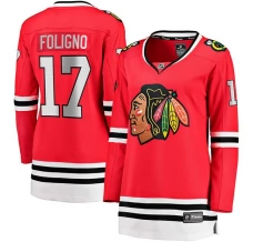 Naisten Chicago Blackhawks Nick Foligno 17 Pelipaita Punainen Breakaway Koti