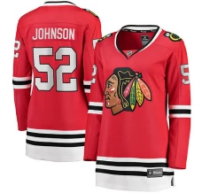 Naisten Chicago Blackhawks Reese Johnson 52 Pelipaita Punainen Breakaway Koti