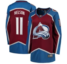 Naisten Colorado Avalanche Brock Nelson 11 Pelipaita Burgundy Breakaway Koti