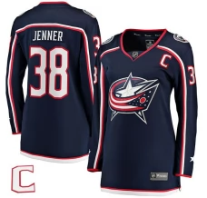 Naisten Columbus Blue Jackets Boone Jenner 38 Pelipaita Captain Patch Navy Breakaway Koti