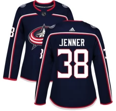 Naisten Columbus Blue Jackets Boone Jenner 38 Pelipaita Navy Authentic