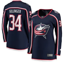 Naisten Columbus Blue Jackets Cole Sillinger 34 Pelipaita Navy Breakaway Koti