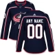 Naisten Columbus Blue Jackets Custom Pelipaita Navy Authentic