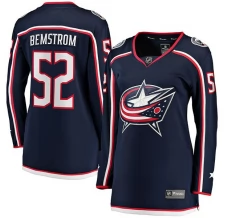 Naisten Columbus Blue Jackets Emil Bemstrom 52 Pelipaita Navy Breakaway Koti