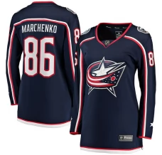 Naisten Columbus Blue Jackets Kirill Marchenko 86 Pelipaita Navy Breakaway Koti