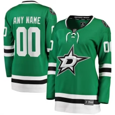 Naisten Dallas Stars Custom Pelipaita Vihreä Breakaway Koti