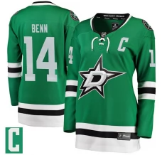Naisten Dallas Stars Jamie Benn 14 Pelipaita Captain Patch Vihreä Breakaway Koti