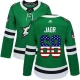 Naisten Dallas Stars Jaromir Jagr 68 Pelipaita USA Flag Fashion Kelly Green Authentic