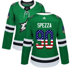 Naisten Dallas Stars Jason Spezza 90 Pelipaita USA Flag Fashion Kelly Green Authentic