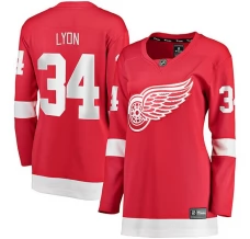 Naisten Detroit Red Wings Alex Lyon 34 Pelipaita Punainen Breakaway Koti