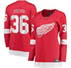 Naisten Detroit Red Wings Christian Fischer 36 Pelipaita Punainen Breakaway Koti