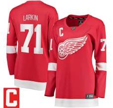 Naisten Detroit Red Wings Dylan Larkin 71 Pelipaita Captain Patch Punainen Breakaway Koti