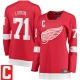 Naisten Detroit Red Wings Dylan Larkin 71 Pelipaita Captain Patch Punainen Breakaway Koti