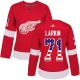 Naisten Detroit Red Wings Dylan Larkin 71 Pelipaita USA Flag Fashion Punainen Authentic