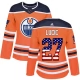 Naisten Edmonton Oilers Milan Lucic 27 Pelipaita USA Flag Fashion Oranssi Authentic