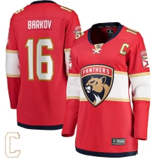 Naisten Florida Panthers Aleksander Barkov 16 Pelipaita Captain Patch Punainen Breakaway Koti