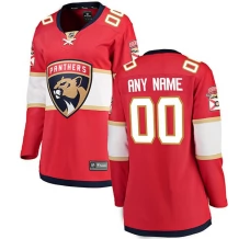 Naisten Florida Panthers Custom Pelipaita Punainen Breakaway Koti