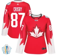 Naisten Kanada Sidney Crosby 87 Pelipaita 2016 World Cup of Hockey Punainen Authentic