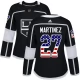 Naisten Los Angeles Kings Alec Martinez 27 Pelipaita USA Flag Fashion Musta Authentic