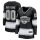 Naisten Los Angeles Kings Custom Pelipaita Musta Valkoinen Breakaway Koti