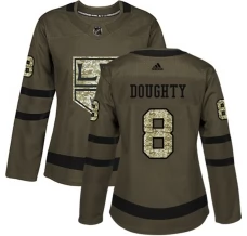 Naisten Los Angeles Kings Drew Doughty 8 Pelipaita Camo Green Authentic