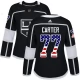 Naisten Los Angeles Kings Jeff Carter 77 Pelipaita USA Flag Fashion Musta Authentic