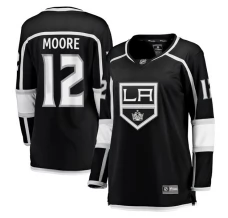 Naisten Los Angeles Kings Trevor Moore 12 Pelipaita Musta Breakaway Koti