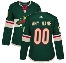 Naisten Minnesota Wild Custom Pelipaita Vihreä Authentic