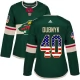 Naisten Minnesota Wild Devan Dubnyk 40 Pelipaita USA Flag Fashion Vihreä Authentic