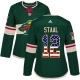 Naisten Minnesota Wild Eric Staal 12 Pelipaita USA Flag Fashion Vihreä Authentic