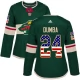 Naisten Minnesota Wild Matt Dumba 24 Pelipaita USA Flag Fashion Vihreä Authentic