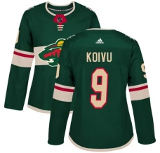 Naisten Minnesota Wild Mikko Koivu 9 Pelipaita Vihreä Authentic
