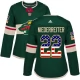 Naisten Minnesota Wild Nino Niederreiter 22 Pelipaita USA Flag Fashion Vihreä Authentic