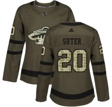 Naisten Minnesota Wild Ryan Suter 20 Pelipaita Camo Green Authentic