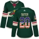 Naisten Minnesota Wild Ryan Suter 20 Pelipaita USA Flag Fashion Vihreä Authentic