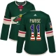 Naisten Minnesota Wild Zach Parise 11 Pelipaita USA Flag Fashion Vihreä Authentic