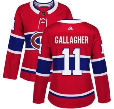 Naisten Montreal Canadiens Brendan Gallagher 11 Pelipaita Punainen Authentic