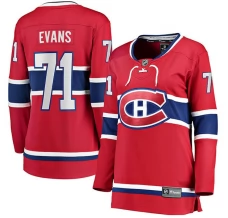 Naisten Montreal Canadiens Jake Evans 71 Pelipaita Punainen Breakaway Koti
