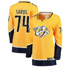 Naisten Nashville Predators Juuse Saros 74 Pelipaita Kulta Breakaway Koti