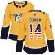 Naisten Nashville Predators Mattias Ekholm 14 Pelipaita USA Flag Fashion Kulta Authentic