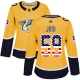 Naisten Nashville Predators Roman Josi 59 Pelipaita USA Flag Fashion Kulta Authentic