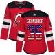 Naisten New Jersey Devils Cory Schneider 35 Pelipaita USA Flag Fashion Punainen Authentic