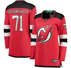 Naisten New Jersey Devils Jonas Siegenthaler 71 Pelipaita Punainen Breakaway Koti