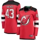 Naisten New Jersey Devils Luke Hughes 43 Pelipaita Punainen Breakaway Koti