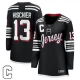 Naisten New Jersey Devils Nico Hischier 13 Pelipaita Captain Patch Musta Premier Breakaway Vaihtoehtoinen